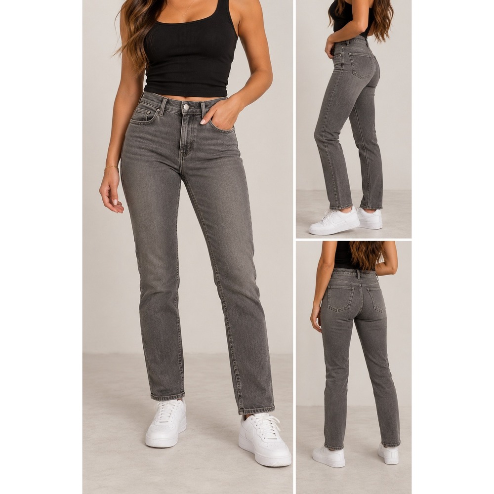 COS Slim Fit Grey Denim Jeans 29/32 Womens Tapered 5-Pocket Minimalist Scandi